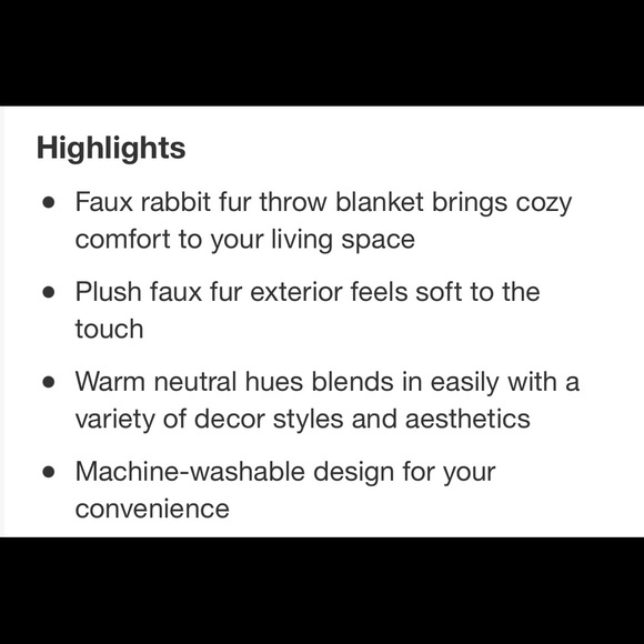 Faux Rabbit Throw - Picture 5 of 5